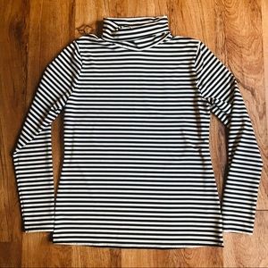 GO International Striped Turtle Neck Size L